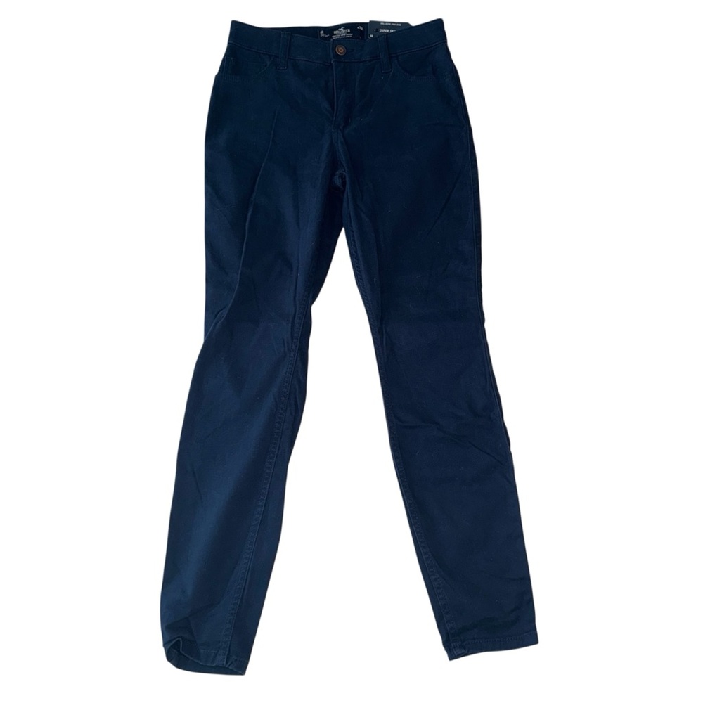 NWT Hollister High Rise Super Skinny Dark Navy Blue Classic Stretch Jean Size 0R